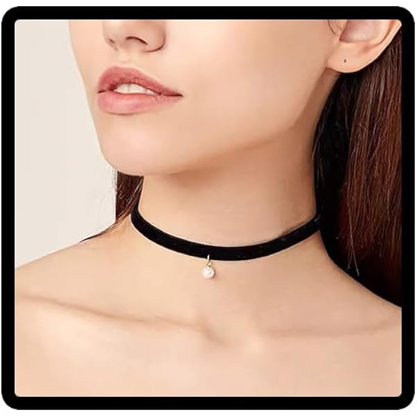 Collana Choker In Velluto Nero Clataly Con Perle Finte – Gioiello Gotico Vintage Per Donne E Ragazze