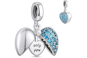 NINGAN Pendente in argento 925 ‘i love you’apri il tuo cuore beading adatto per il regalo della collana del braccialetto delle donne