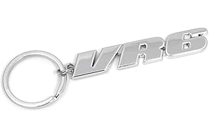 Volkswagen Classic Parts zcp902855 Llavero VR6 Colgante Keyring Llavero, Cromo/Plata