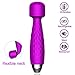 Produktbild YUECHAO Magic Wand Massager, Silikon Handheld Massagegerät mit 10 Vibrationsmodi, Wasserdicht Körpermassager für Nacken Schultern Arme Bein Fuß, USB Wiederaufladbar, Violett MEHRWEG