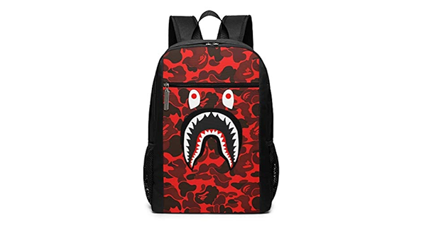 red bape bookbag