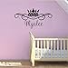 Produktbild Hübsche prinzessin Crown Wandaufkleber DIY Personalisierte Benutzerdefinierte Name Mädchen baby Name Vinyl Aufkleber Wohnkultur prinzessin zimmer wandbild 60x30 cm