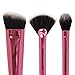 Allenboycollected Professional Pink 3pcs Real RT Makeup Brushes, sculpting set Synthetic Soft Hair Portable Brushes Face Foundation with Retail box