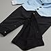 WangsCanis Baby 3 IN 1 Romper Bow Collar Gentleman One Piece Outfits Blue 9-16M