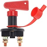 Foxnovo DC 12V-24V véhicule Auto voiture camion bateau isolateur de batterie débrancher la coupure de linterrupteur à clé amovible (rouge + noir)