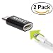 Produktbild Lightning auf USB Adapter Der U89 2er Pack, fanisy 8 Pin Lightning USB-Buchse auf Typ C (C) Stecker laden und synchronisieren Adapter für Galaxy S8/S8 Plus, Alle Typ C Geräte über Lightning Kabel-Schwarz