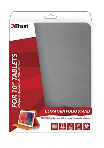 Trust Aeroo Folio Stand – flaches Hülle für 10″ Tablets (z.B. iPad Air, Galaxy Tab 4 10.1, Galaxy Tab S 10.5, TabPRO 10.1 & Note 10.1) grau/orange - 7