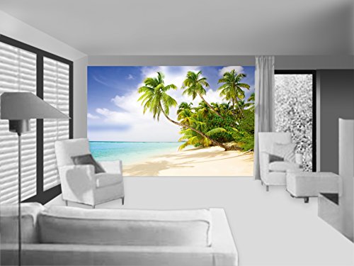 Regulär Preis 69,95 EUR! AKTION! BEGRENZTE STÜCKZAHLEN! 87002 Fototapete SELBSTKLEBEND Breite 272cm Höhe 198cm 8 Teile Beach in the South Seas wieder ablösbar Tapete Poster Wandposter Bildtapete photo mural wallmural Fotowand Leinwand Landschaft Wald Strand New York Skyline Stadt Städte Stein Weltkarte 3D Effekt Auto Blumen Berge Baum Disney Fenster Grün Blau gelb schwarz Holz Meer Natur Wasserfall Runa Universum Urwald Vintage XXL Art ablösen Ziegel Kinderzimmer Schlafzimmer Wohnzimmer Küche - 2