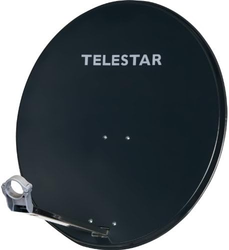 Telestar Digital Rapid 80 Satellite Mirror (80 cm Aluminium Mirror, vormontierte Masthalterung, 40 mm LNB mount light grey