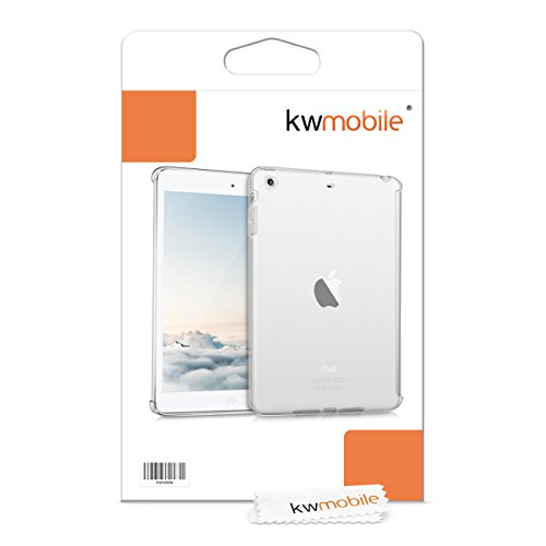 kwmobile Hülle für Apple iPad Mini 2 Retina / iPad Mini 3 – Smartcover Kompatibles Backcover Case Tablet Schutzhülle TPU Silikon – Tabletcase Cover Matt Transparent - 7