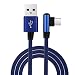 Produktbild Big-Mountain  Rechtwinkliges Mikro USB Kabel Data & Sync Schnelleres Ladegerät 90 Grad USB Fast Data Charger Rechtwinklig Typ-C/Micro Sync für Samsung Note 9-1M (Blau)