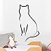 Produktbild caowenhao Nette Katze Wandaufkleber lustige Katze Vinyl Wandtattoo Aufkleber abstrakte Katze Katze Raum Auto Dekoration schwarz 58 cm X 106 cm