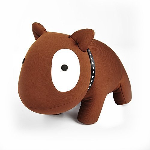 Knautschkissen Kuschelkissen mit Mikroperlen Bulldogge farbig braun