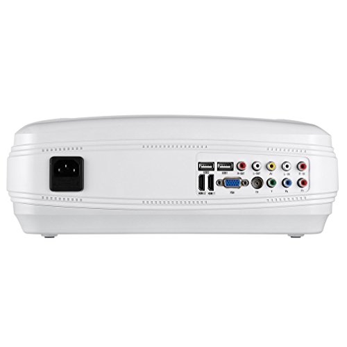 LESHP 1080P HD LCD Beamer, 3200 Lumens LED Heimkino Video Projektor Kontrast 3000:1 Support HDMI / VGA / AV / USB / SD fÃ¼r TV Laptop Computer Xbox iPhone Smartphone