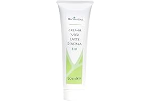 BIONIDIS Crema Viso Latte D'Asina Naturale, Crema Viso Antirughe Bio, Dopobarba (50 ml) Idratante, Nutriente, adatto a tutte le pelli