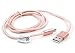 Produktbild Micro-USB-Kabel in elegantem Bronze-Rosa. Zum Datenübertragen / Syncen und Aufladen für Caterpillar CAT S31 | S41 Smartphone