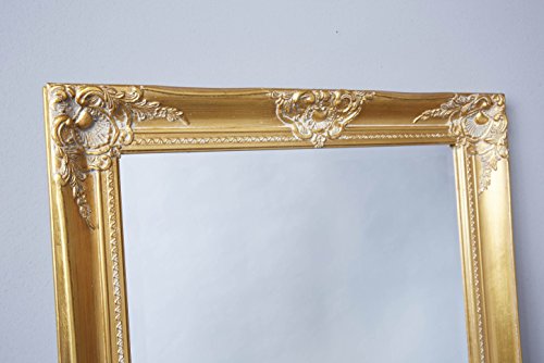 Wandspiegel Spiegel 150 x 60 cm gold Antik-Stil barock m. Facettenschliff - 2