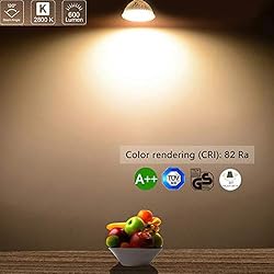 Bojim Pack de 6 Foco Empotrable Led Gu10 Luz de Techo 6W equivalente a Halogeno 54W Incluye Bombilla GU10 Blanco Cálido 2800K 600Lm Ojos de Buey Marco Cuadrado Esmerilado Ángulo Orientable 30° AC 220V