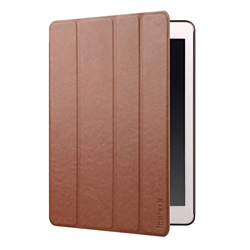 Inateck iPad Air 2 Hülle – Ultra Slim Ledertasche Smart Cover mit Magnetischer Auto Sleep Wake-up Funktion für iPad Air 2/ iPad 6. Generation, Braun