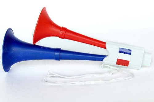 2x Tröte Horn WM/EM Fanartikel (Deutschland Portugal Brasilien Italien) (Frankreich) 4400060