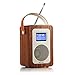 Produktbild Steljes Radio Digital DAB DAB+ FM UKW, Küchenradio Retro Design, Tragbar mit Bluetooth Lautsprecher HiFi-Audio, Portable Wecker/Uhr/Schlummer, Aux-in, 10 Stunden Akkulaufzeit SA20 Braun