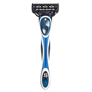 QSHAVE Men's Manual Shaving Razor,1pc Refill X3 blade, 1pc Refill X5 Cartridge& 1pc handle - Image 5