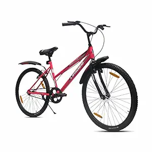 LEADER Urban Girl 26T City Bike Single Speed for Girls/Ladies | Fluro Pink/Black| Ideal for 12+ Years (Frame: 18 Inches)