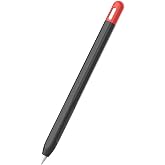 Microsonic Apple Pencil Pro Kılıf Mat Silikon Kırmızı Siyah [Apple Pencil Pro ile Uyumlu Kılıf - Kırmızı - Siyah]