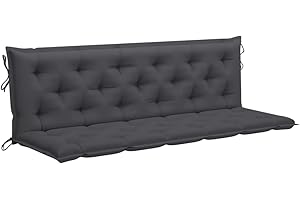WIFESE Auflage für Hollywoodschaukel 180x50x7 cm Sitzkissen Bank Bankauflage Kissen Outdoor Bierbankauflagen Sitzpolster Bank Sitzauflagen FüR BäNke RüCkenpolster Anthrazit