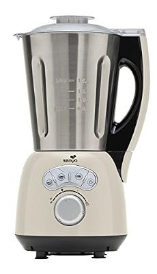 Senya blender chauffant Inox Cook & Ice, mixeur soupe veloutée/moulinée, cuisson vapeur, glace pilée gaspachos compotes coulis jus smoothies milkshakes, bol en Acier Inoxydable 1,5L, 1400W SYCP-HB010C