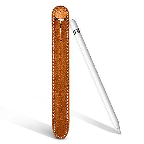 Jisoncase ELEGANT Apple Pencil Halter aus echtem Leder, braun, apple iPad Pro 12.9/ 9.7 Stift Lederhülle JS-APL-01K20 - 2
