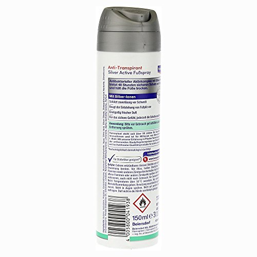 Hansaplast Silver Active Fußspray, 4er Pack (4 x 150 ml) - 3