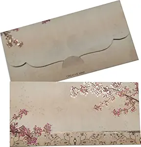 Jain Cards Peach Floral Leafs Design Shagun Envelopes (50)