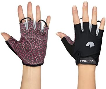 finetics Cycling Gloves Women and Men with Reflective Signal Colour - More Safety - Half Finger Cycling Gloves, Gel Padding and Shock Absorber