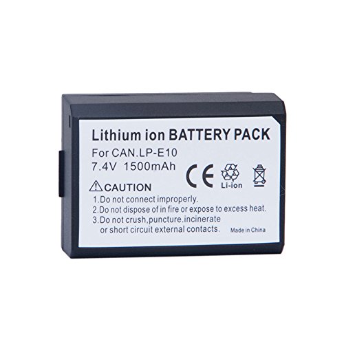 Andoer LP-E10 7 4V 1500mAh batterie pour CANON 1100D KISS X 50 REBEL T3 1200D