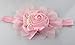 Tonsee 1PCS Rhinestone Angel Girls Baby Pearl Flowers Hairband Headbands (Pink)