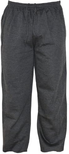 Mens Fleece tracksuit Bottoms fleece jogger Gym bottom with zip pocket size S T0 6XL, Charcoal, XX-Large