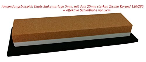 Rutschfeste Kautschuk-Unterlage für Schleifsteine, Stärke nach Wahl: 5mm oder 20mm, (5mm) - 2