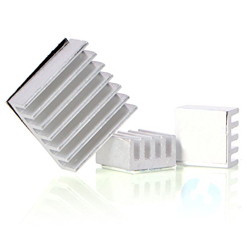 Aukru - Disipador de calor para Raspberry Pi  aluminio  3 unidades   color plateado