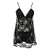 Produktbild SODIAL(R) Damen Sexy Dessous Elastizitaet Babydoll Lingerie Reizwaesche Unterwaesche Nachtwaesche Neglige XXL Schwarz