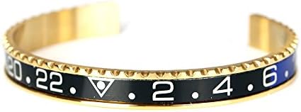 Oyster Unlimited Unidirectional Bezel Bracelet in Gold Steel BLue Black Inset