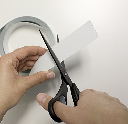 Maul Ferroband, Selbstklebende Magnethaft-Wandleiste aus Stahlblech, Größe 500 cm x 3,5 cm, Weiß - 2
