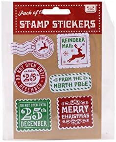 Pack of 12 Christmas Stamp Stickers
