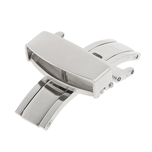 Edelstahl Faltschließe Schnellspanner Schnalle Ersatzschließe Armbanduhr – 22mm - 6