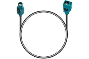 Vecys Fakra Z Mâle vers Femelle Câble Adaptateur 25CM/9.84IN Fakra Z Plug vers Fakra Z Socket Câble Adaptateur Antenne RG174 pour Antennes GPS Universelles Système de Navigation Dab