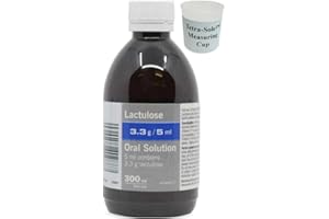 Lactulose Oral Solution + Free Tetra-Sole™ Measuring Cup: Constipation Relief with Free Measuring Cup: Powerful Laxative Works in 8 Hours: 500ML/300ML (300)