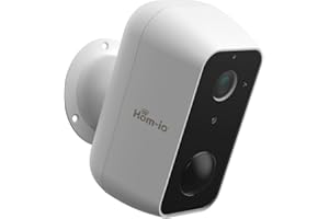 HOM-IO LA TUA SMART HOME Hom-io | Cámara WiFi para Interior y Exterior con Batería, HOM-BATT-CAM, Cámara de Seguridad Smart WiFi de 2MP, Sensor PIR, Vigilancia con Ángulo de Visión de 130°