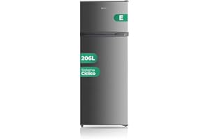 Svan Frigorífico Estandar, 2 Puertas, Inox, SF145503EX, Capacidad 206 Litros, Puerta Reversible, Bajo Nivel Sonoro, Eficiencia Energética Clase E