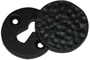 OriginalForgery Rustic Key Hole covered escutcheon in Black Cast Iron (AB222)