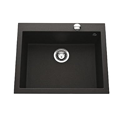EWI Évier granit noir moucheté Ewi URBIA 1 bac 570x500